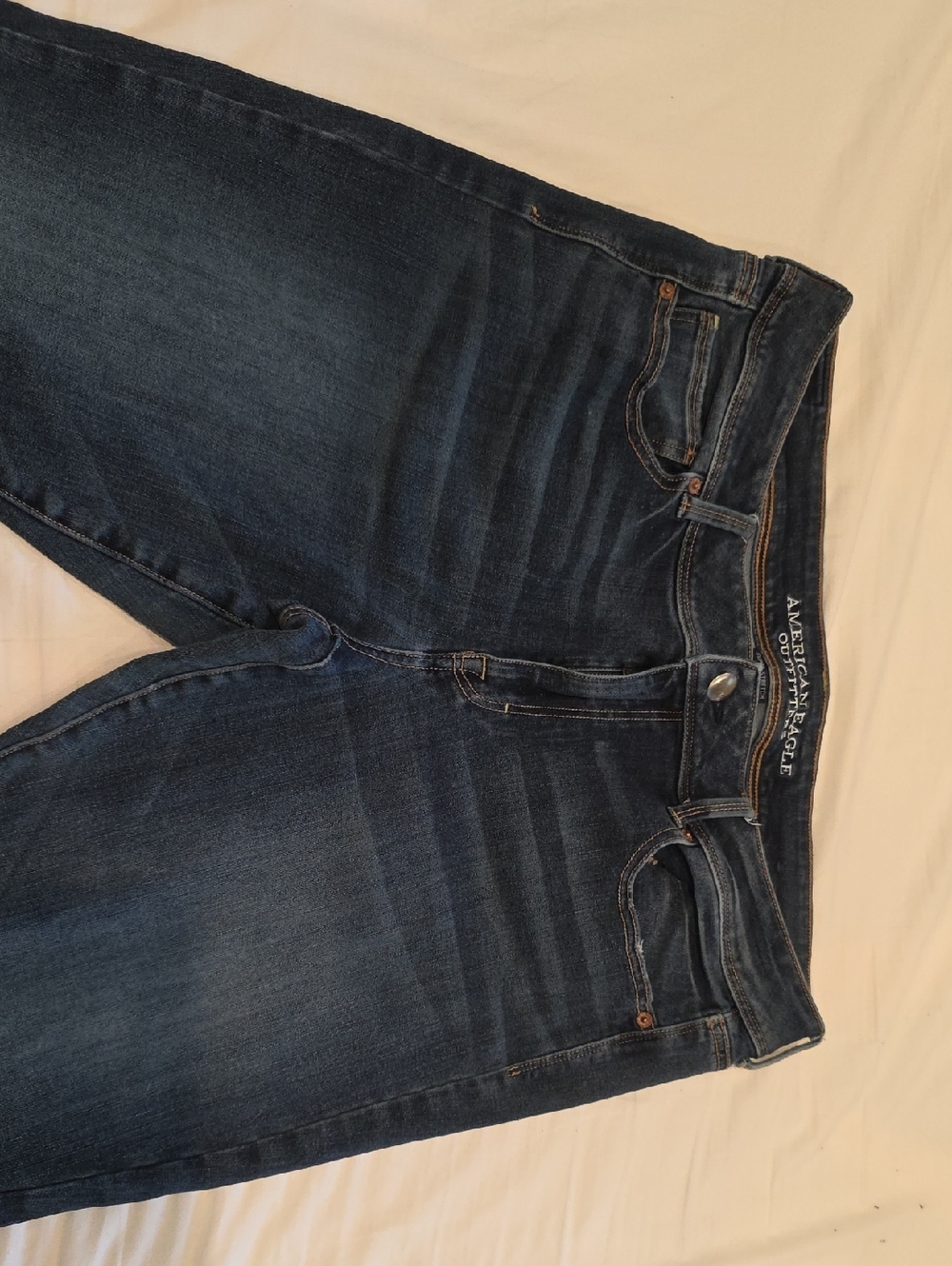 American Eagle Outfitters Women's Kick Boot Jeans - Dark Blue Wash